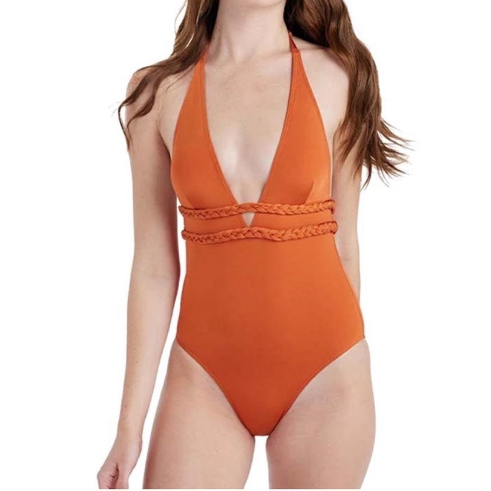 NWT Summersalt Burnt Orange Braided One Piece 6